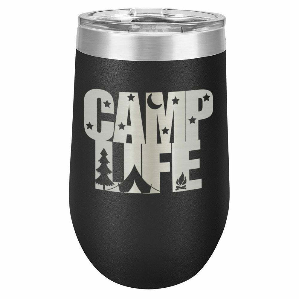 Camping Insulated Tumbler- Black