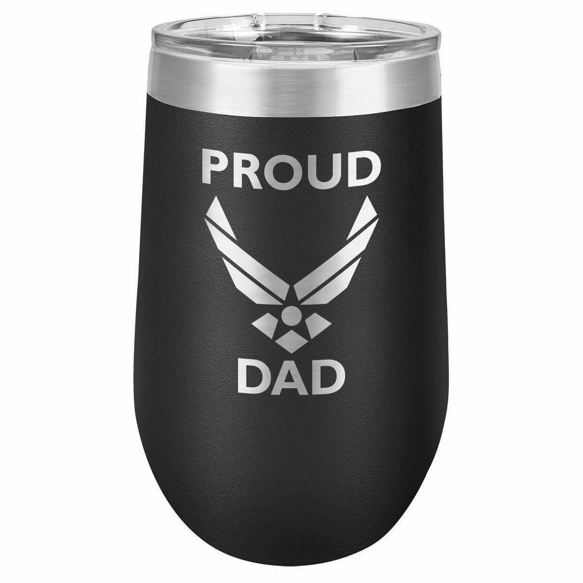 Proud Air Force Dad Drink Tumbler With Straw - ONLY GIFTS