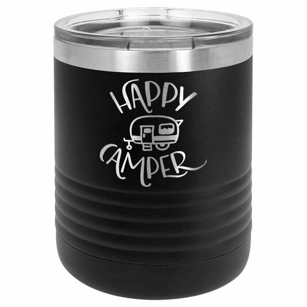 HAPPY CAMPER Drink Tumbler With Straw - ONLY GIFTS