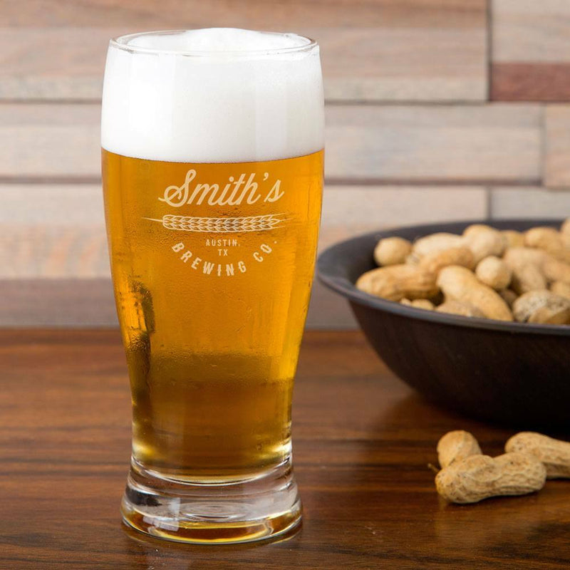 Craft Brew Personalized Pilsner Glass