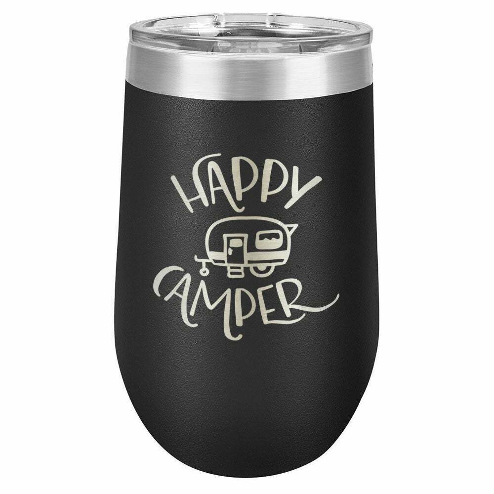 HAPPY CAMPER Drink Tumbler With Straw - ONLY GIFTS