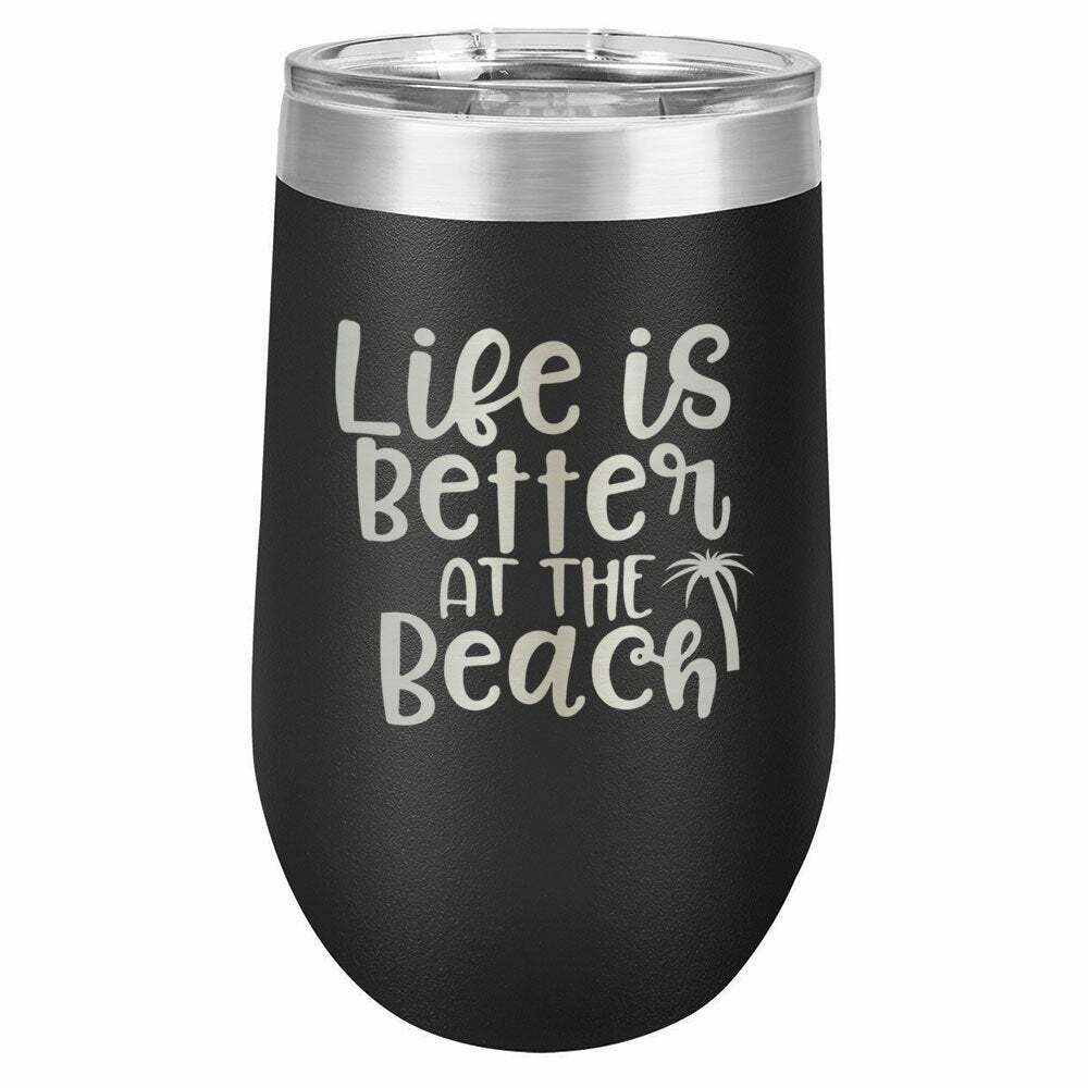 Life Is Better At The Beach Drink Tumbler With Straw - ONLY GIFTS