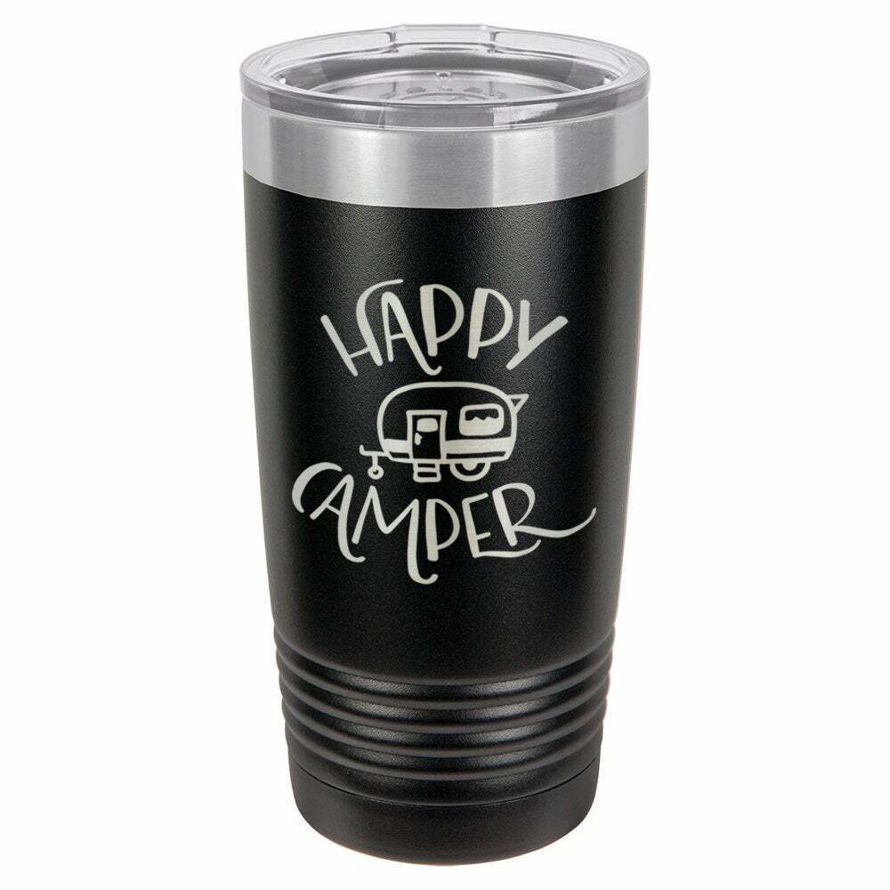 HAPPY CAMPER Drink Tumbler With Straw - ONLY GIFTS