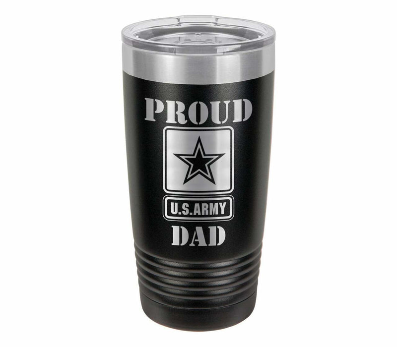 PROUD ARMY DAD Drink Tumbler With Straw