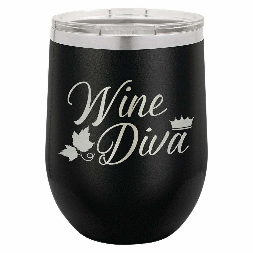 Wine Diva Drink Tumbler With Straw - ONLY GIFTS