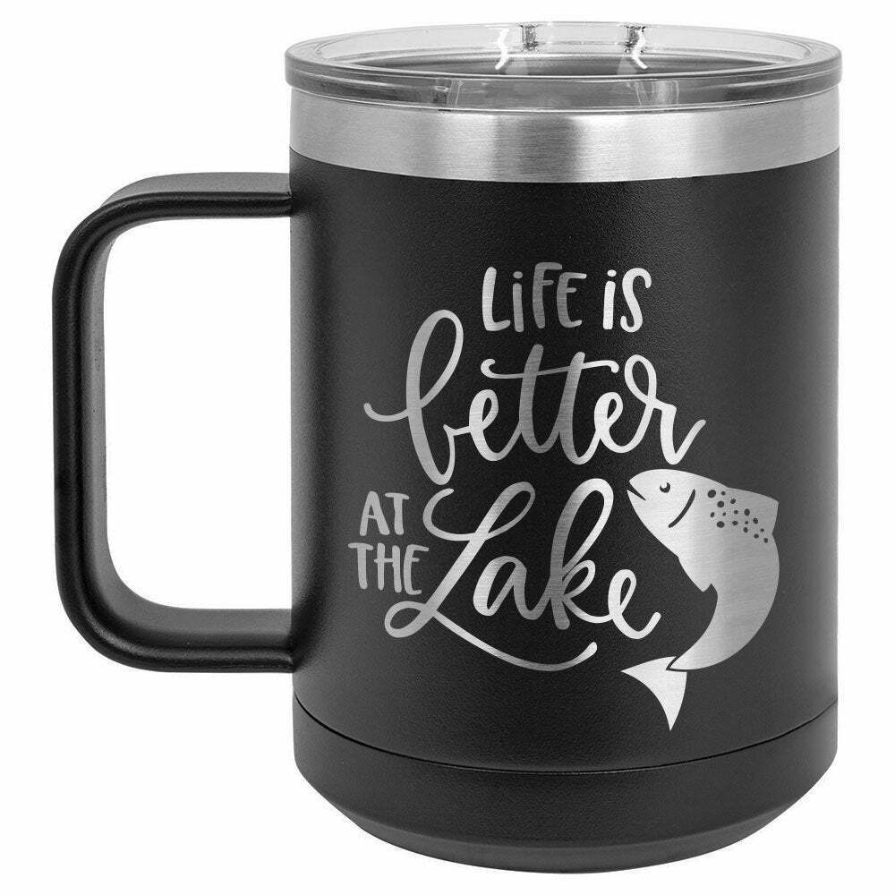 Life Is Better At The Lake Drink Tumbler With Straw - ONLY GIFTS