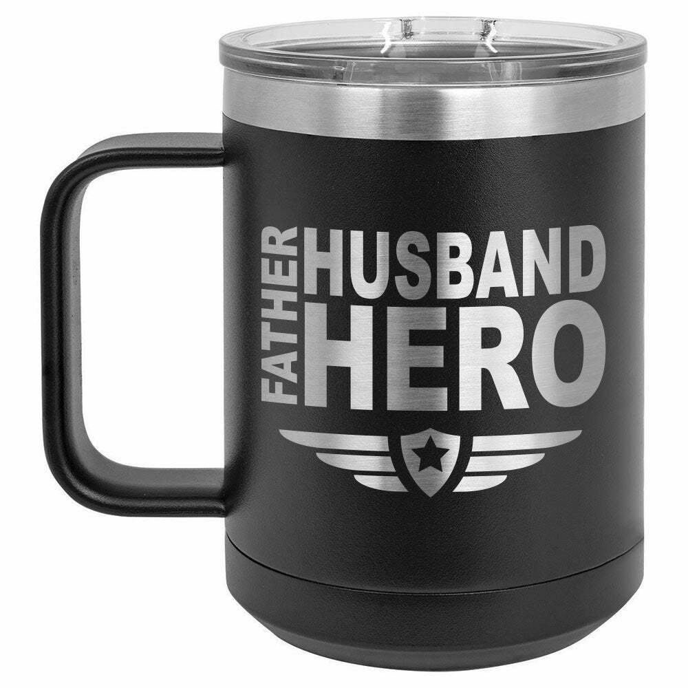 Father Husband Hero Drink Tumbler With Straw - ONLY GIFTS