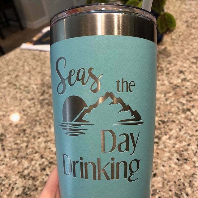 Custom 12 oz Stemless Wine Tumbler With Lid - ONLY GIFTS