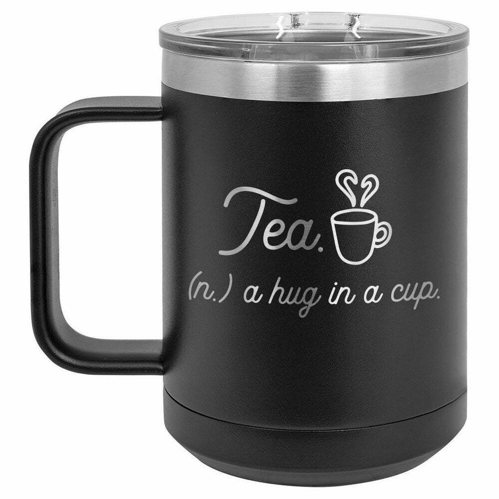 Tea A Hug In A Cup Drink Tumbler With Straw - ONLY GIFTS