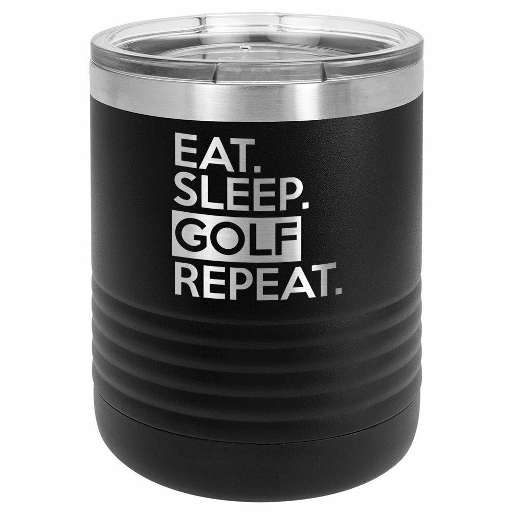 Eat Sleep Golf Repeat Drink Tumbler With Straw - ONLY GIFTS
