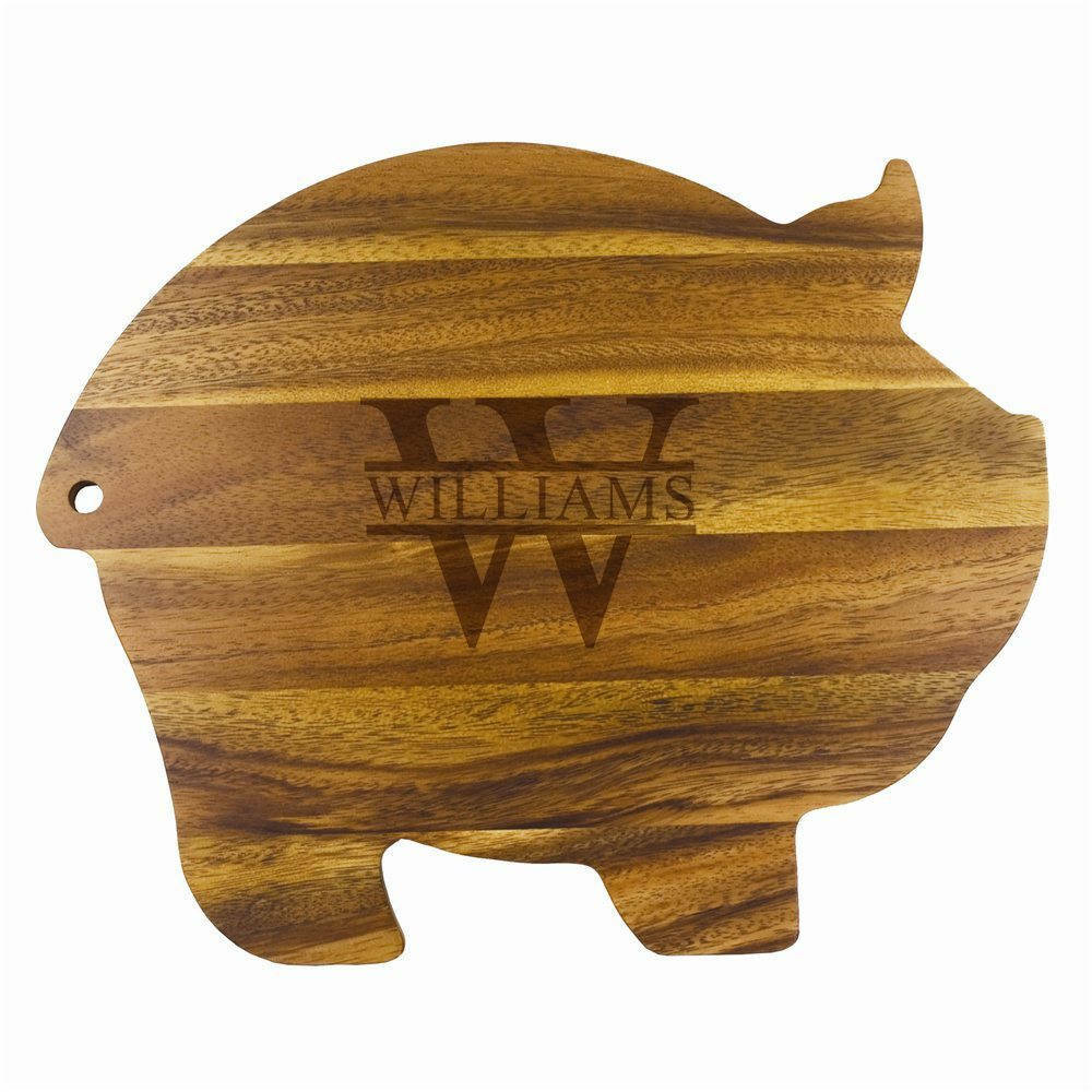 Personalized Wood Pig Cutting Board - ONLY GIFTS