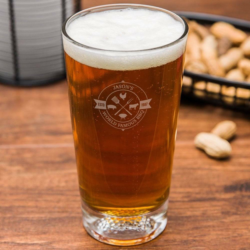 Pitmaster Personalized Golf Beer Glass