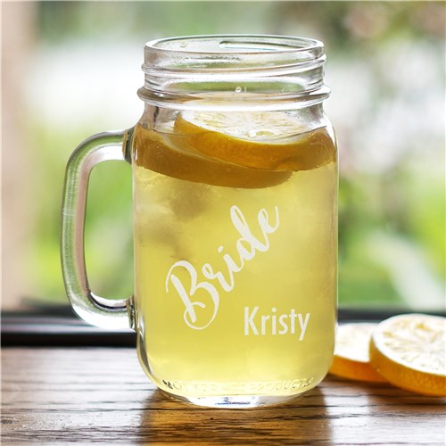 Engraved Wedding Party Mason Jar - ONLY GIFTS