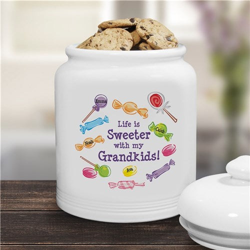 Life Is Sweeter Personalized Cookie Jar