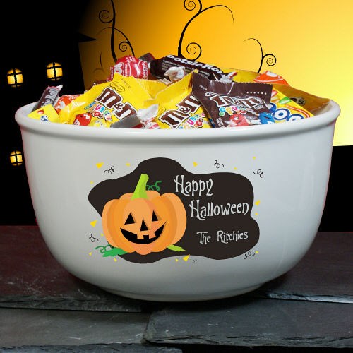 Happy Halloween Personalized Ceramic Bowl - ONLY GIFTS