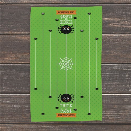 Personalized Trick or Treat Spider Dish Towel - ONLY GIFTS
