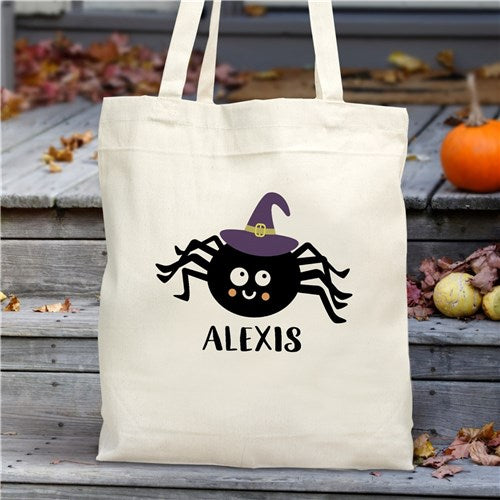 Personalized Halloween Spider Tote Bag