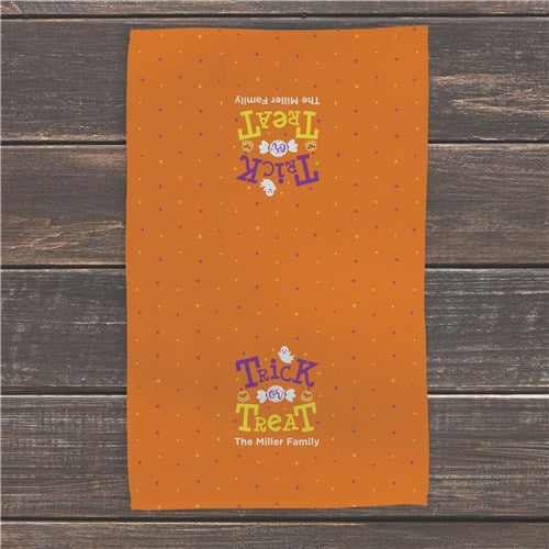 Personalized Trick or Treat Dish Towel - ONLY GIFTS