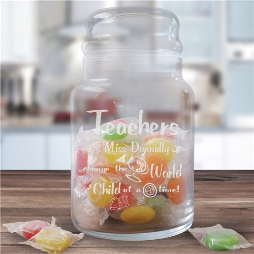 Personalized Teacher Treat Jar