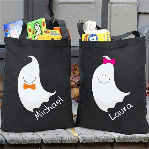 Personalized Halloween Ghost Trick or Treat Bag