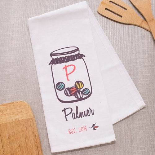 Personalized Family Jar Dish Towel