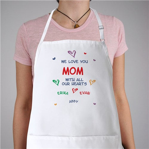 All Our Hearts Personalized Apron - ONLY GIFTS