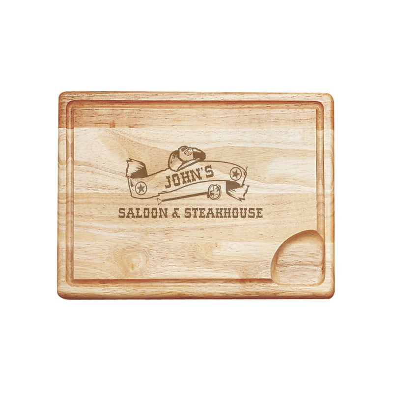 Western Saloon Personalized Carving Board