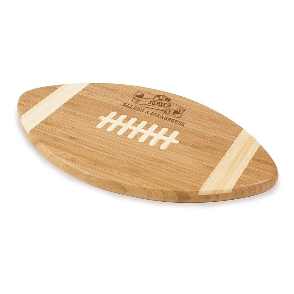 Western Saloon Personalized Football Cutting Board - ONLY GIFTS