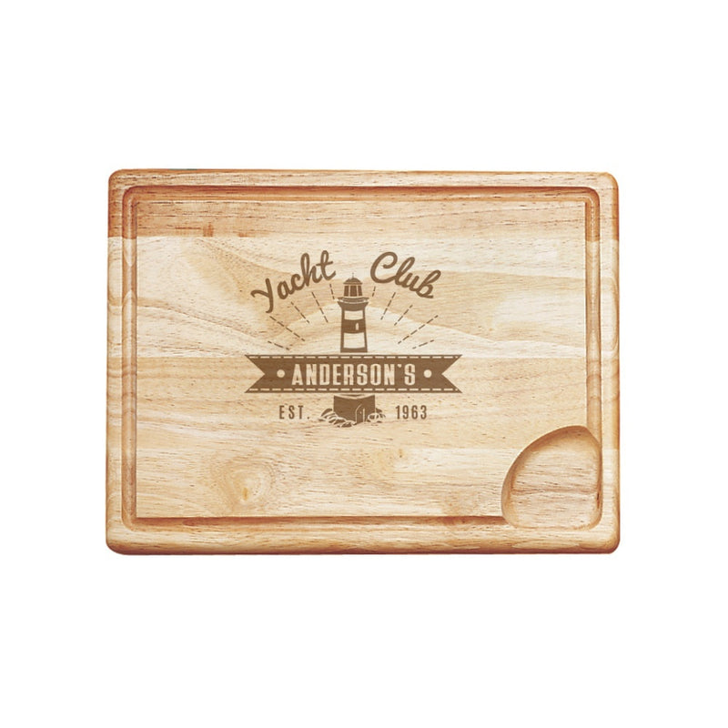 Yacht Club Personalized Carving Board